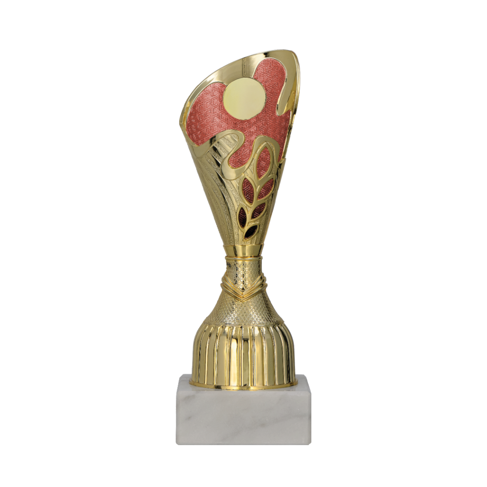 Plastová trofej | Zlato-červená Výška: 19,5 cm