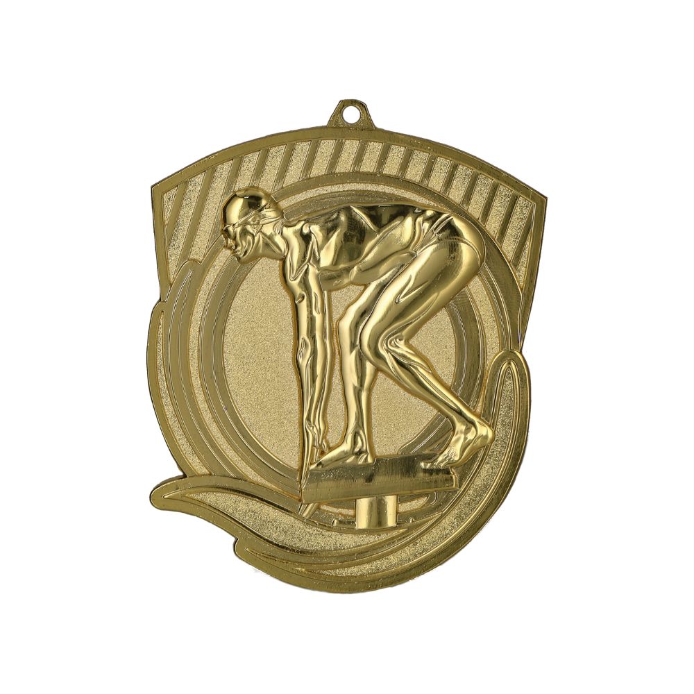 Designová kovová medaile | Plavání Velikost: 8x6 cm