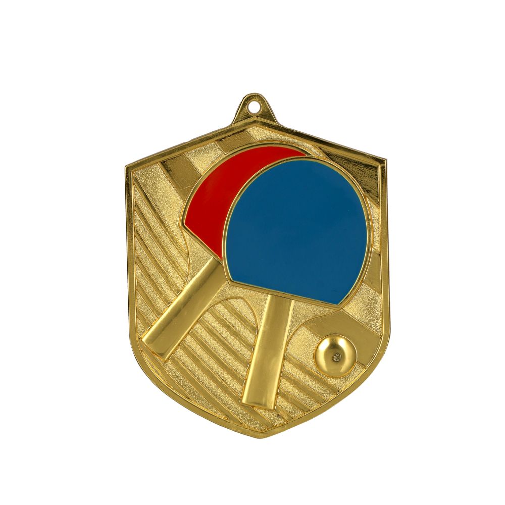 Designová kovová medaile | Stolní tenis Velikost: 8x6,4 cm