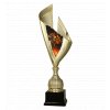 Zlatá kovová trofej se štítem | Fotbal