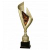 Zlatá kovová trofej se štítem | Fotbal