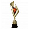 Zlatá kovová trofej se štítem | Srdce