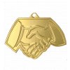 Designová kovová medaile | Podání rukou