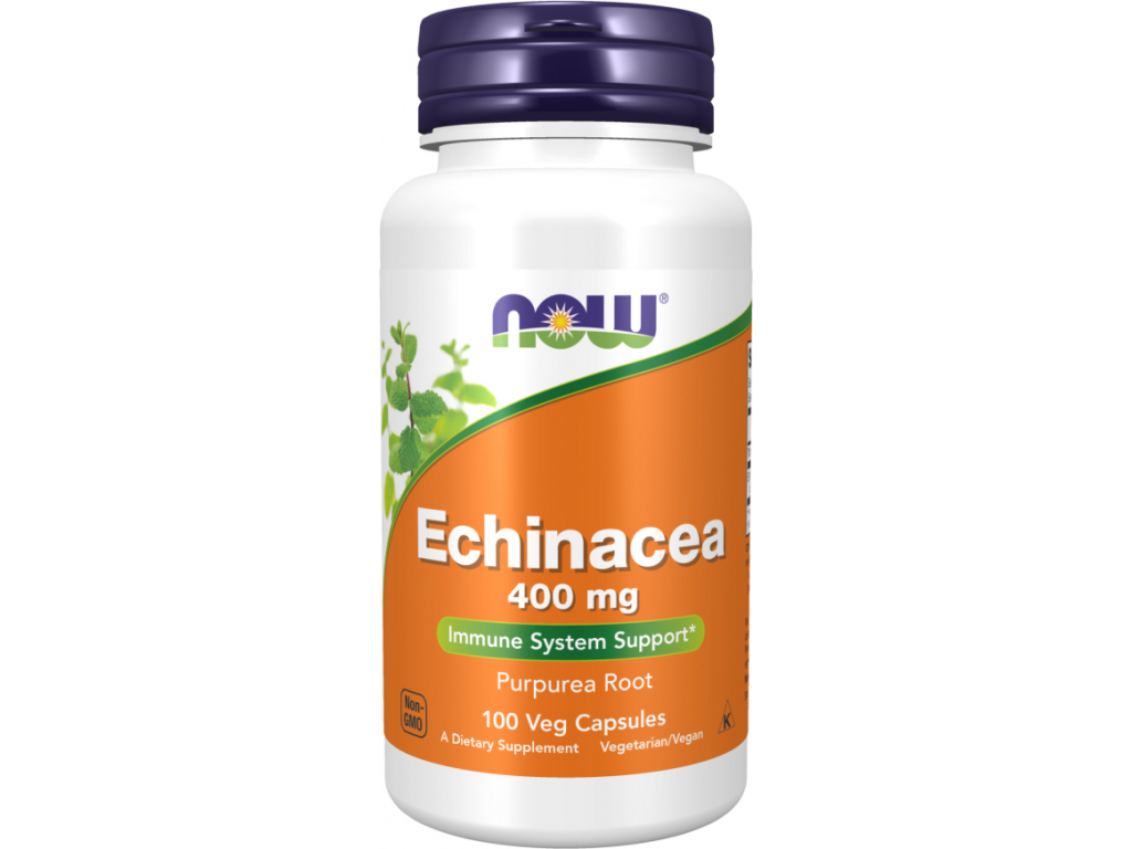 NOW FOODS Echinacea, 400 mg, 100 rostlinných kapslí kopie