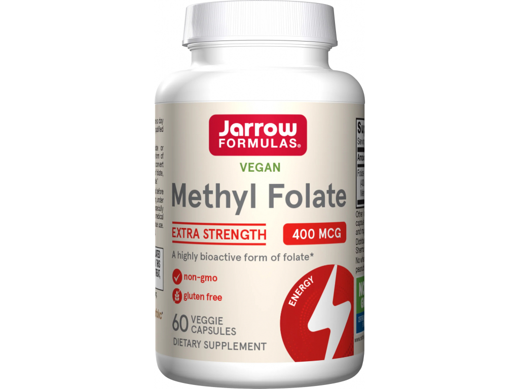 Jarrow Methyl Folate (Kyselina listová), 400 μg, 60 kapslí