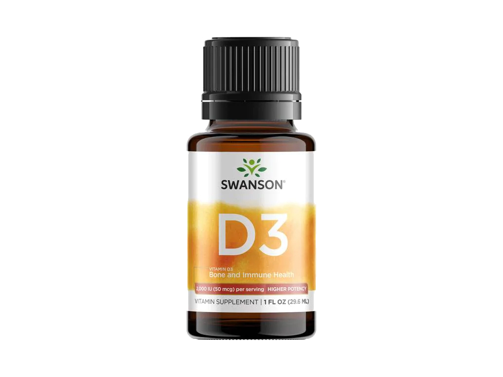 Swanson Tekutý vitamin D3, 2000 IU v 5 kapkách, 29,6 ml