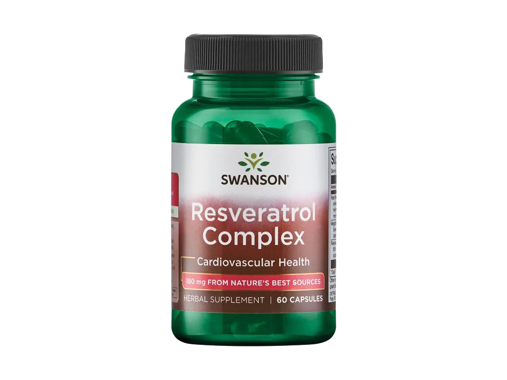 Swanson Resveratrol Complex, 180 mg, 60 kapslí