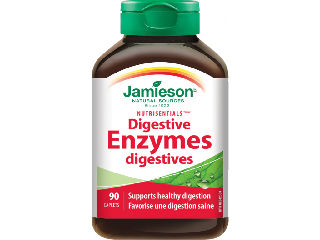 Jamieson Digestive Enzymes, Trávicí enzymy, 90 tablet