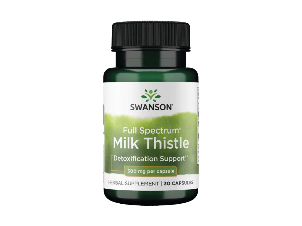 Swanson Milk Thistle (Ostropestřec Mariánský), 500 mg, 30 kapslí