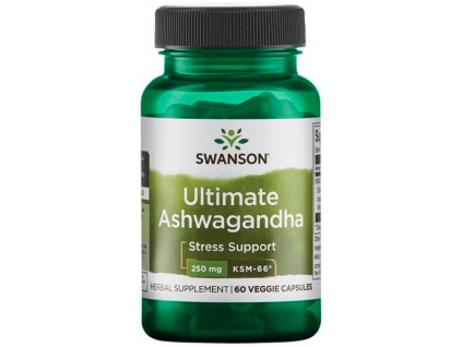 Swanson Ashwagandha Ultimate KSM 66, 250 mg, 60 rostlinných kapslí