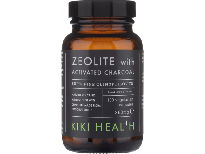 Kiki Health Zeolite with Activated Charcoal, 100 rostlinných kapslí