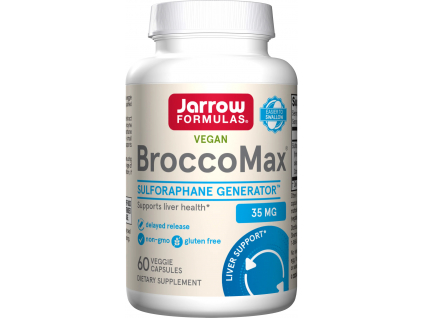 Jarrow BroccoMax, sulforafan glukosinolát z extraktu brokolice, 60 veg. kapslí