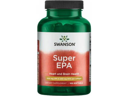 Swanson Super EPA, 300 mg EPA + 200 mg DHA, 100 softgel kapslí
