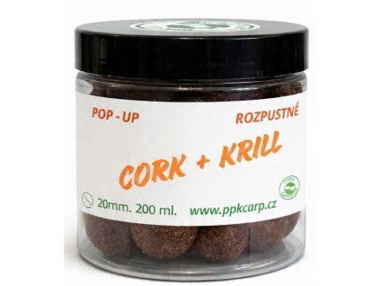 Rozpustné POP UP Korkový krill 20 mm 200 ml
