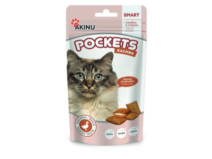 Akinu Pockets kachní polštářky pro kočky 40g