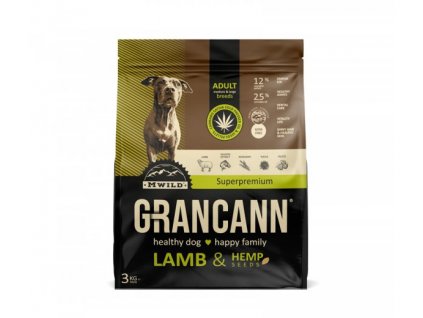 Grancann Lamb & Hemp seeds Adult medium & large breeds, 1Kg