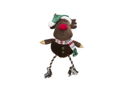 Xmas REINDEER, sob se zvukem, plyš bavlna, 49 cm