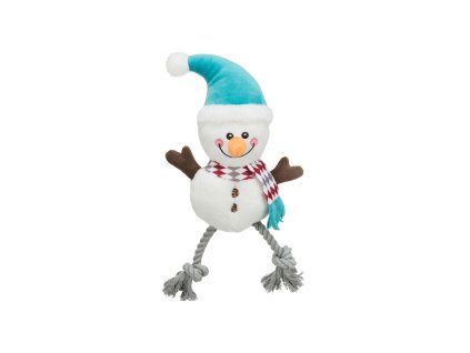 Xmas SNOWMAN, sněhulák se zvukem, plyš bavlna, 41 cm