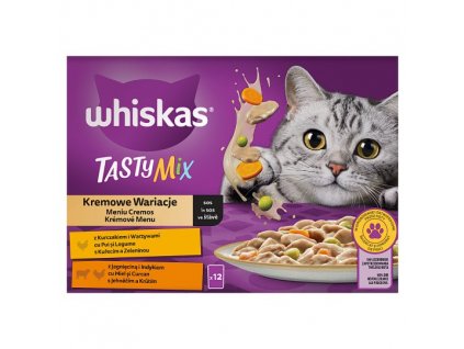 Whiskas Tasty Mix krémové menu ve šťávě 12 x 85g