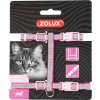 Postroj kočka SHINY nylon růžový Zolux