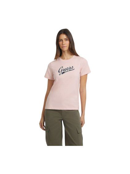 Dámské tričko GUESS GJ SS CN REG SCRIPT Růžová