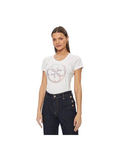Dámský top GUESS s logem -  bílý