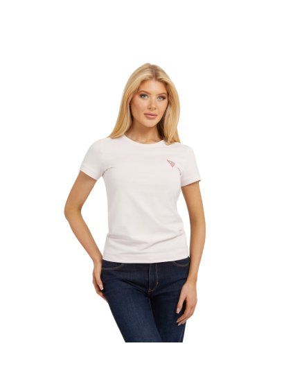 Dámské tričko GUESS SS CN MINI TRIANGLE světle růžová