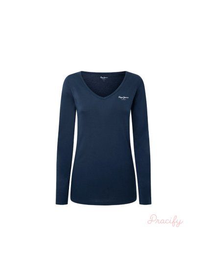 Dámský top Pepe Jeans Corine L/S Future Navy - tmavě modrý