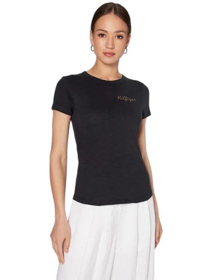 Dámský útlý top Tommy Hilfiger, tmavě modrá