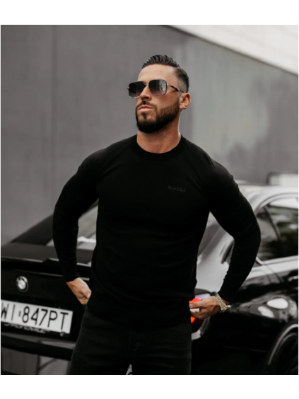 OLAVOGA MEW pánský klasický svetr - černý