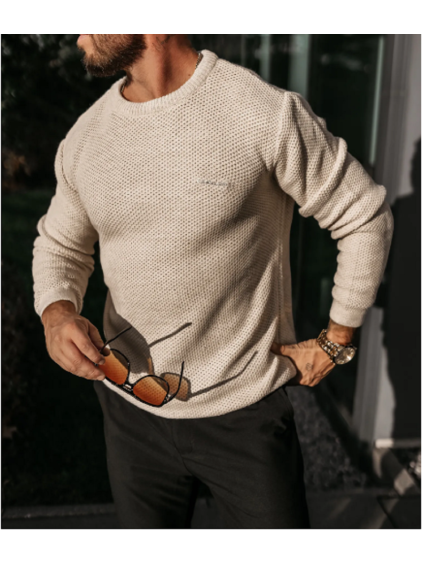 OLAVOGA Pánský svetr DUSTER - béžový