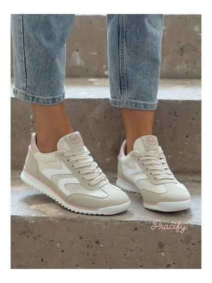 wygodne sneakersy pilos beige white (1)