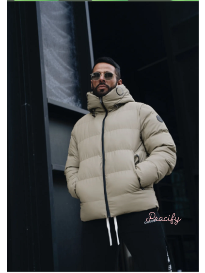 OLAVOGA Pánská péřová bunda SPARKNOING - Khaki