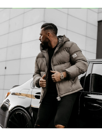 OLAVOGA Pánská prošívaná bunda CASTE - hnědá