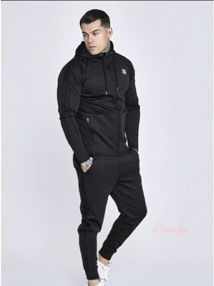 Pánská tepláková souprava SIKSILK 28331 - Black