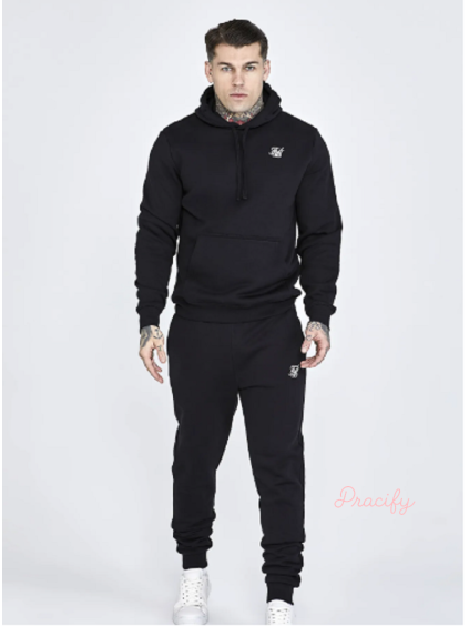 SIKSILK pánská tepláková souprava 28539 - černá
