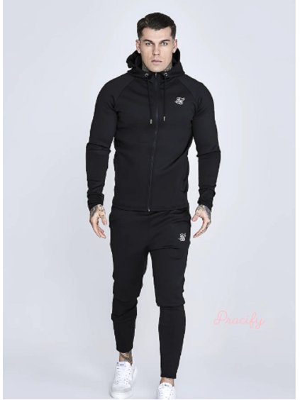 SIKSILK pánská tepláková souprava 28158 - černá