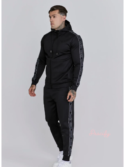 SIKSILK pánská tepláková souprava 26681 - černá
