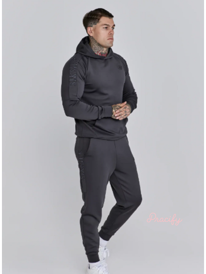 SIKSILK pánská tepláková souprava 26686 - šedá