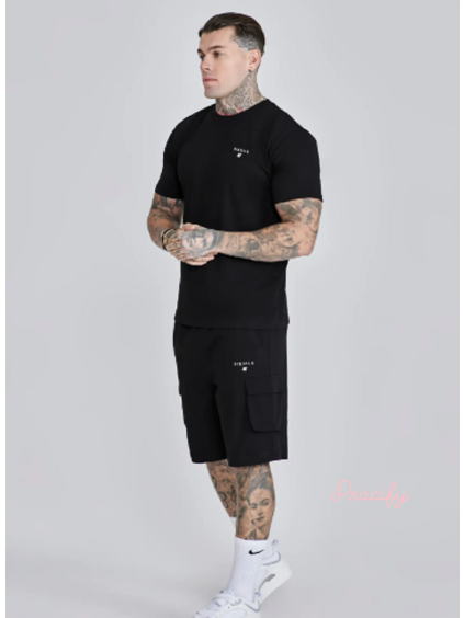 Pánská letní souprava SikSilk 27367 - Černá