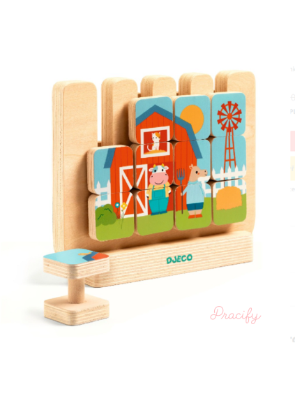 Dřevěné puzzle Djeco Casamix