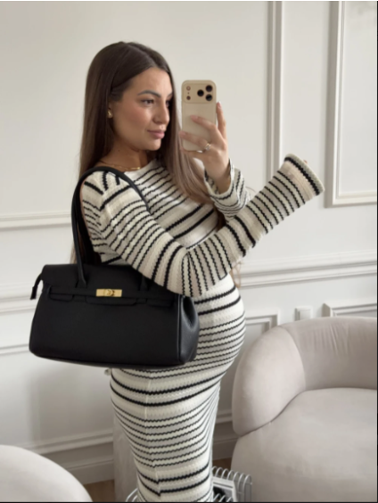 Dámská kabelka z přírodní kůže Estera černá