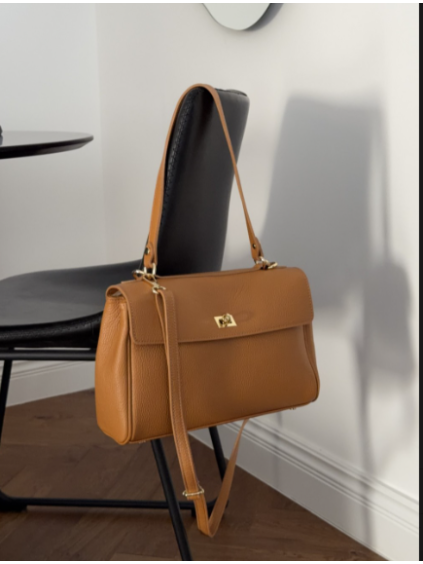 Dámská kožená kabelka Frida, hnědá