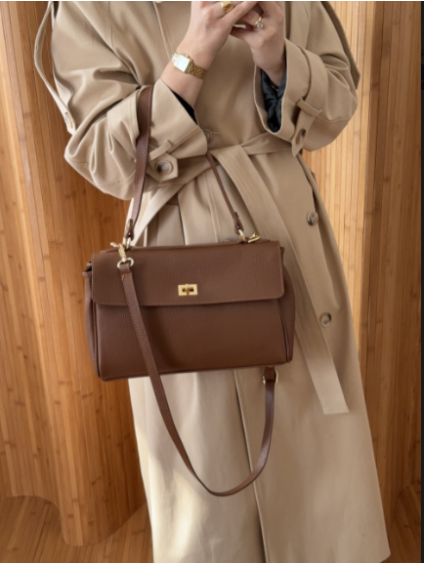 Dámská kožená kabelka Frida hnědá