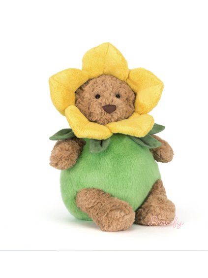 Kostým medvěda Jellycat Bartholomew s narcisem