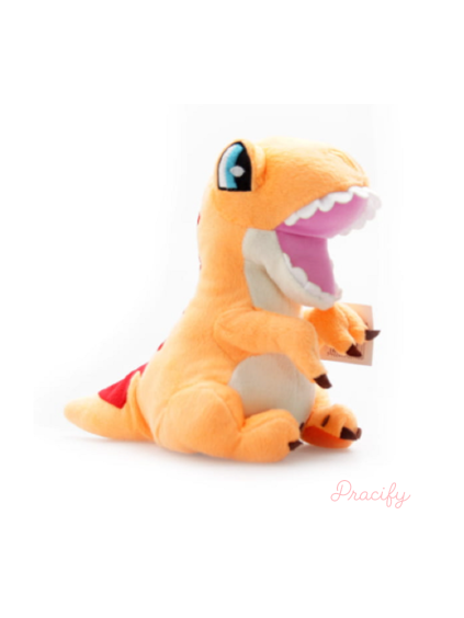 Hudební oranžový dinosaurus T-rex