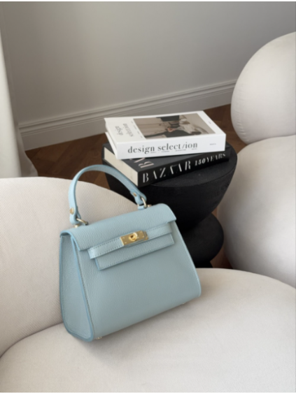 Dámská kožená kabelka Hera modrá