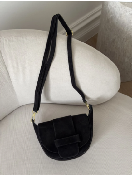 Kabelka INDIANA, černá semišová kůže