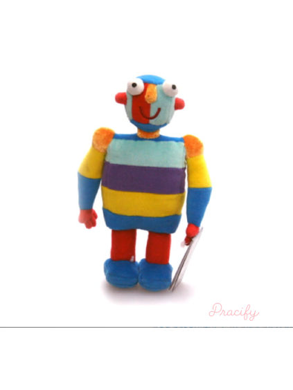 ROBOT Pruhovaný plyšový