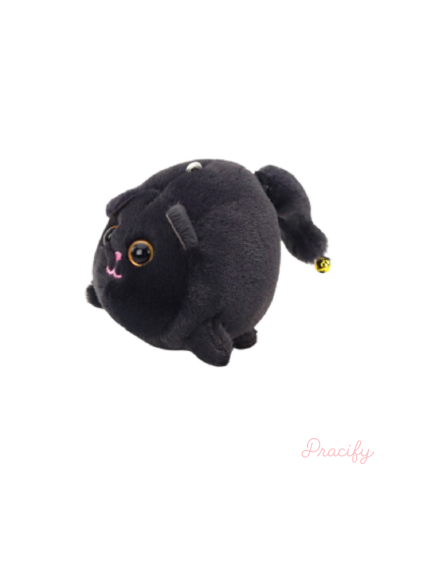 Plyšové kotě Lean Toys Jumping Black